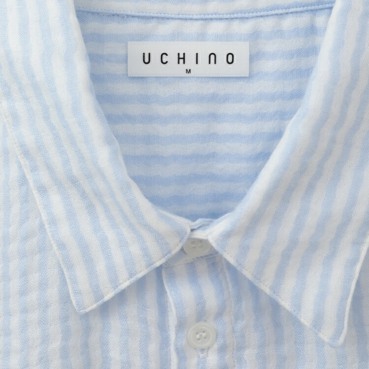 UCHINO マシュマロガーゼベーシックストライプシャツ ユニ
