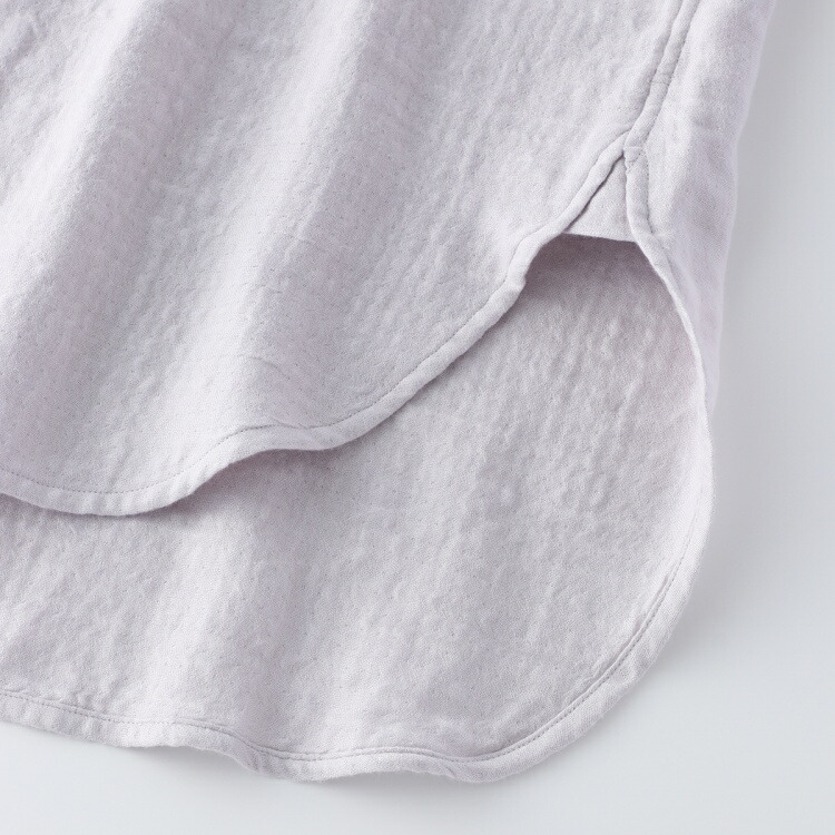 新品　UCHINO ウチノ　マシュマロガーゼ 七分袖バックロングブラウス　完売品 UCHINO (SALE)UCHINO マシュマロガーゼ レディス 七分袖バックロング