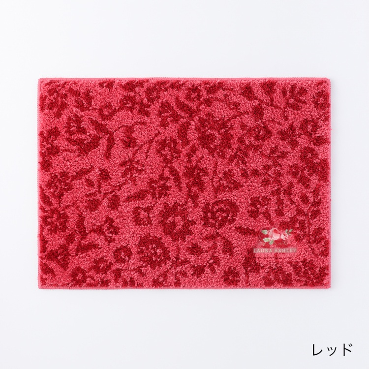 (SALE) ローラアシュレイ LAURA ASHLEY アナベラ バスマット 約70&times;50cm 刺繍 花柄 可愛い　秋冬 ウチノ UCHINO ウチノタオル