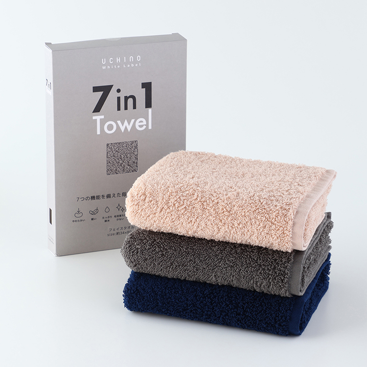 UCHINO ウチノ 7in1 Towel フェイスタオル（単品）｜約34×80cm