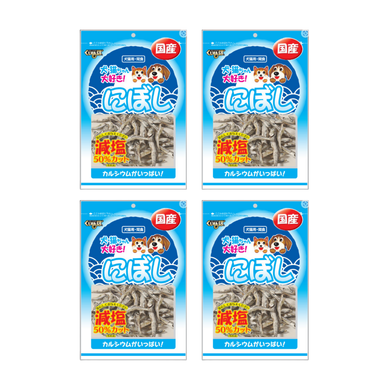 くいしんぼ 犬・猫ちゃん大好き にぼし 減塩 150g×15袋セット 犬猫用間食 犬用おやつ 猫用おやつ 犬猫兼用 国産  無添加 無着色 多頭飼い