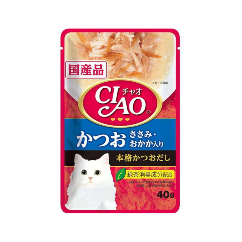 いなばペットフード CIAO チャオ パウチ かつお ささみ・おかか入り 40g×96袋セット
