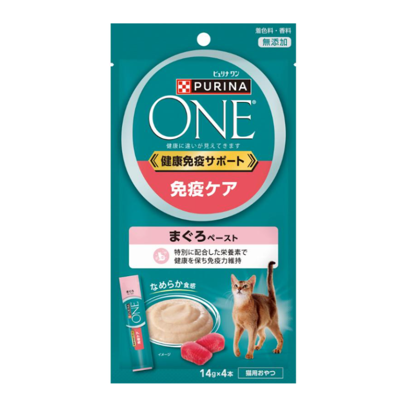 ネスレピュリナ ピュリナワン 猫用おやつ 免疫ケア まぐろペースト 14g×4本入×26袋セット