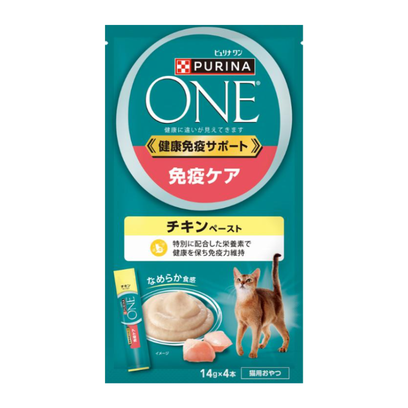 ネスレピュリナ ピュリナワン 猫用おやつ 免疫ケア チキンペースト 14g×4本入×26袋セット