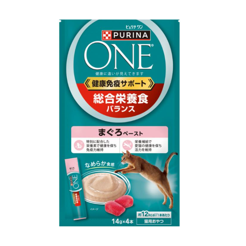 ネスレピュリナ ピュリナワン 猫用おやつ 総合栄養食バランス まぐろペースト 14g×4本入×26袋セット