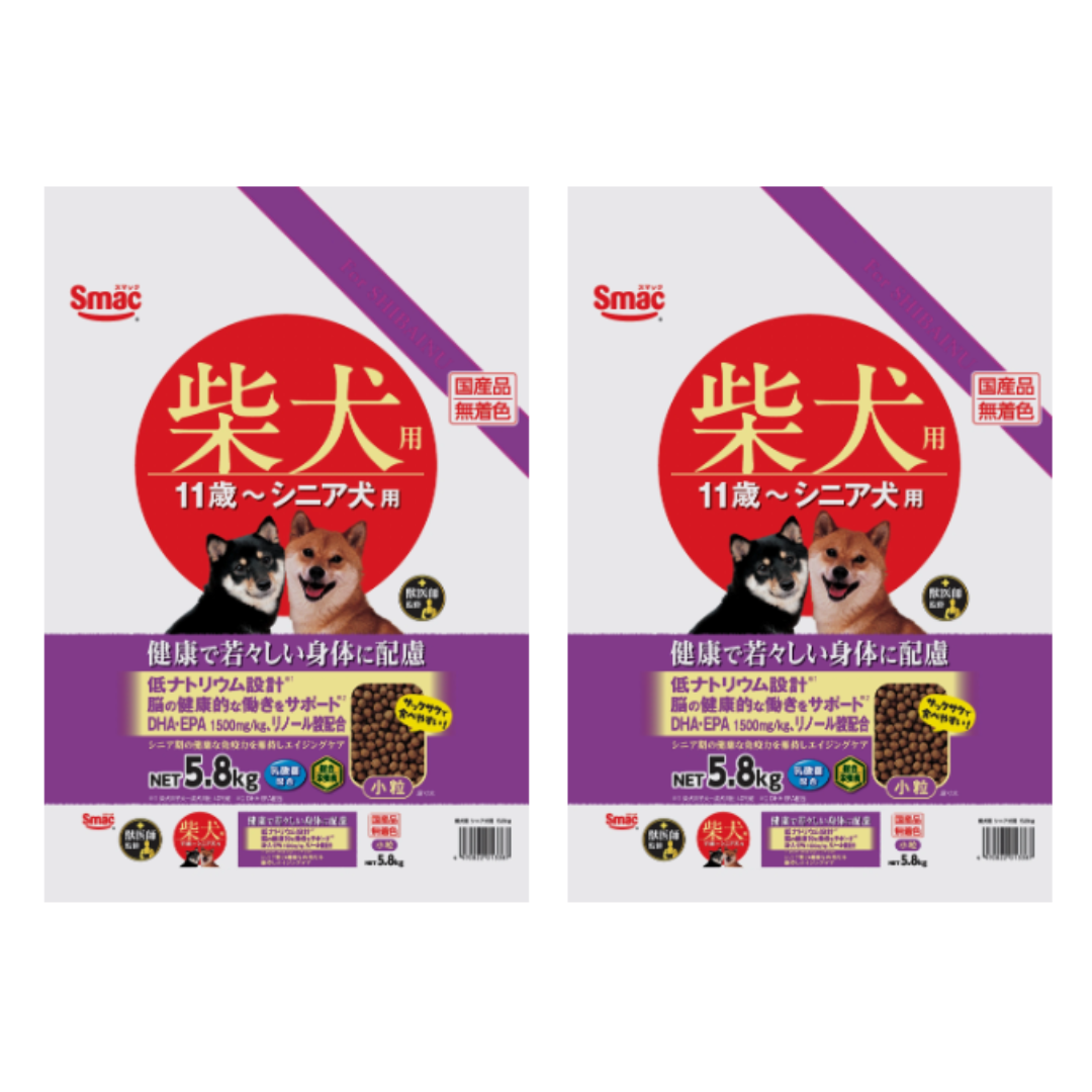 スマック 柴犬用 子犬〜成犬用 7kg×2袋セット 11歳〜シニア犬用 5.8kg 