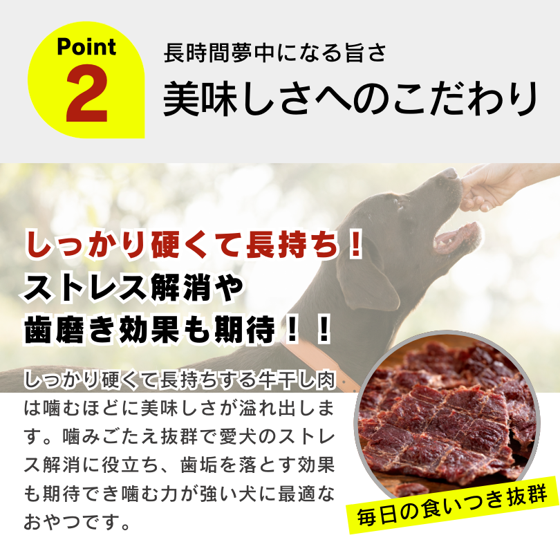 おいしい牛干し肉 80g×24袋セット 国産 牛肉 国産牛肉 無添加 無着色 厳選素材 ストレス解消 歯磨き 大容量 多頭飼い |  | 05