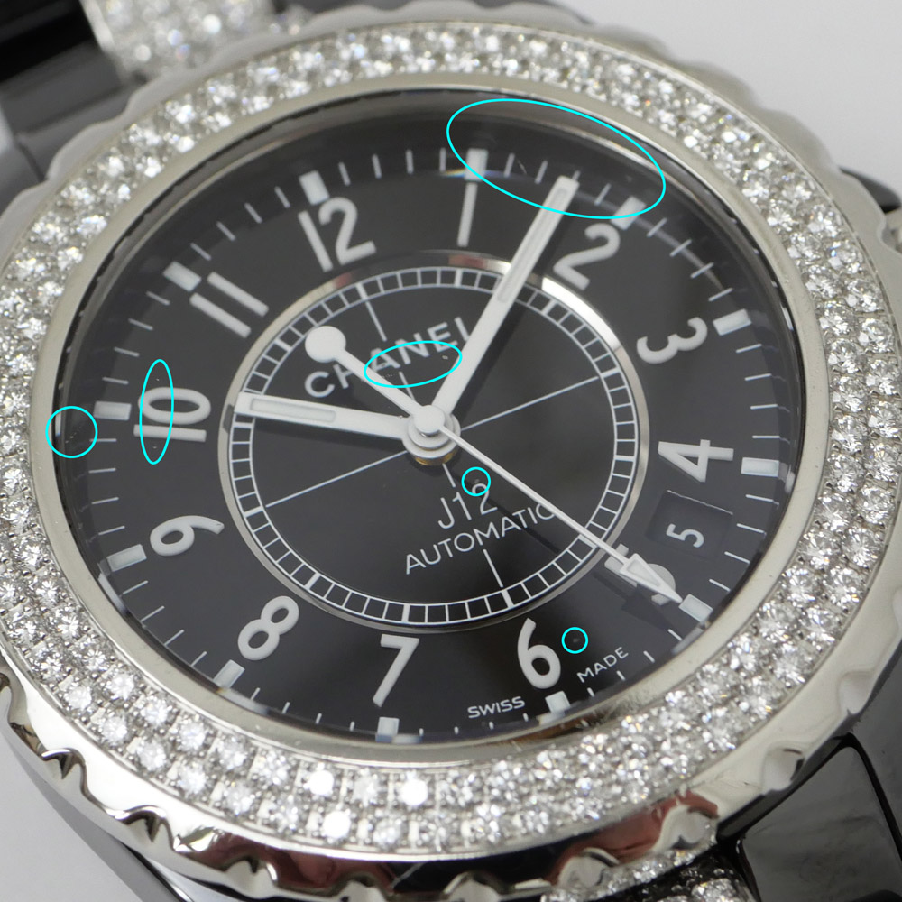 名東】シャネル J12 38mm ダイヤベゼル H1339 ブラック文字盤