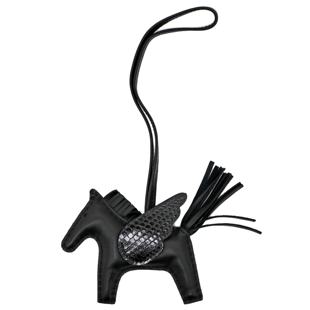 名東】エルメス ペガサスタッチPM アニョーミロ リザード ソーブラック