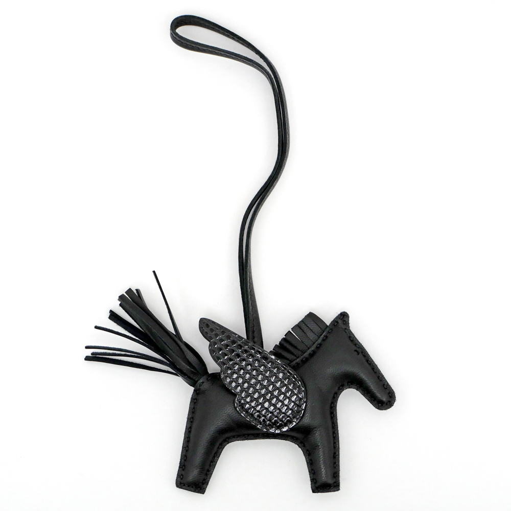 名東】エルメス ペガサスタッチPM アニョーミロ リザード ソーブラック