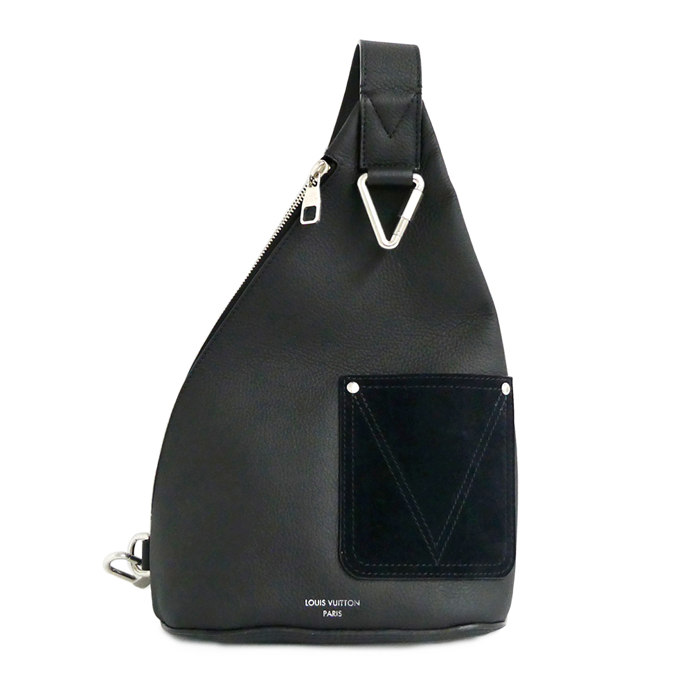 【名古屋】ルイヴィトン デルタ スリングバッグ M27060 ブラック LVタッチ レザー シルバー金具 ショルダー メンズ 未使用