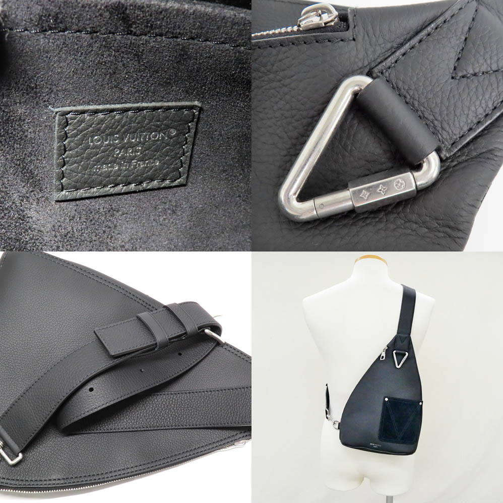 【名古屋】ルイヴィトン デルタ スリングバッグ M27060 ブラック LVタッチ レザー シルバー金具 ショルダー メンズ 未使用_6