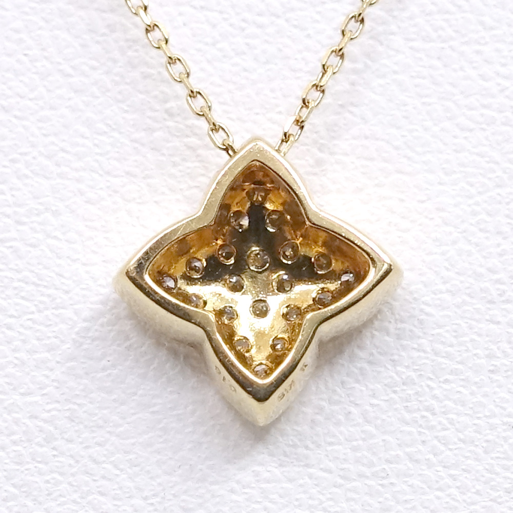 栄】ヴァンドーム青山 ネックレス アリュメ K18 ダイヤモンド 0.18ct 