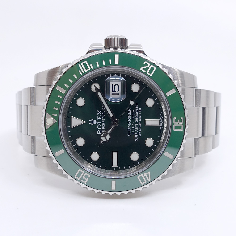栄】ロレックス 腕時計 サブマリーナデイト 116610LV グリーン SS 自動