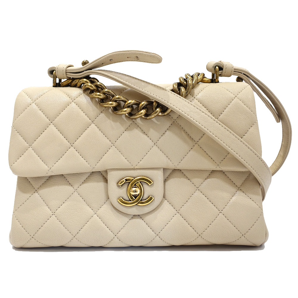 栄】【CHANEL】シャネル キルティング チェーンショルダーバッグ 