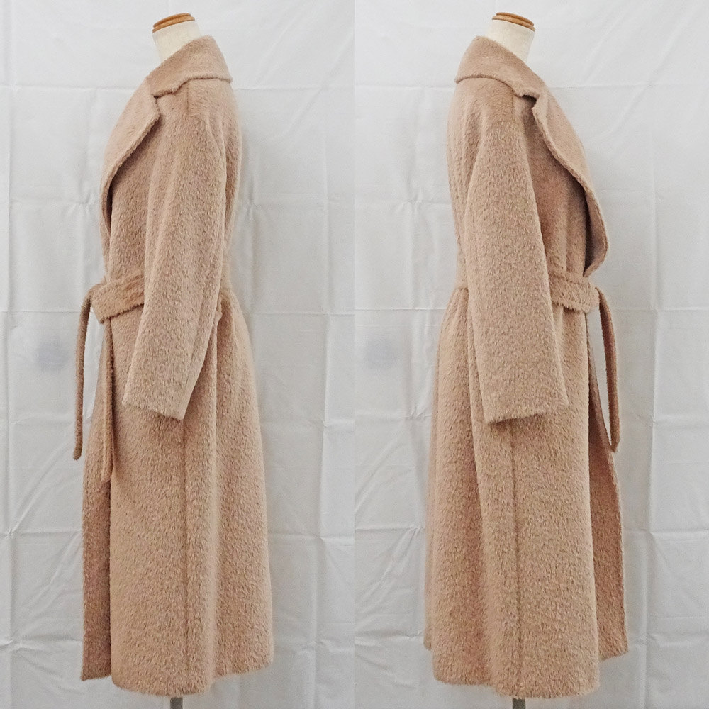 【栄】マックスマーラ ロングコート 34 601601236 ベージュ アルパカ ウール イタリア製 アパレル 服 レディース 女_1