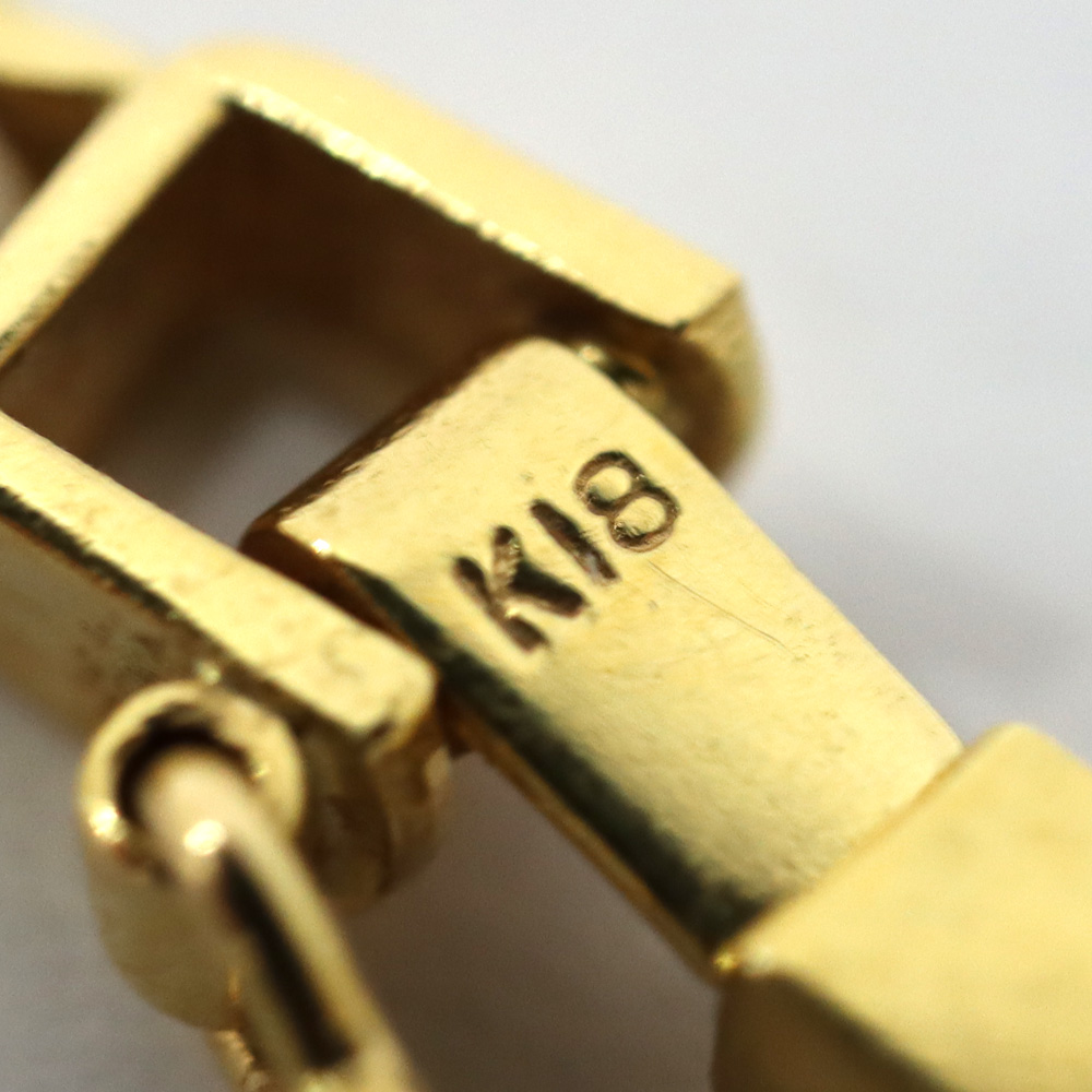 【栄】アンクレット K18 8面トリプル 喜平...の詳細画像5