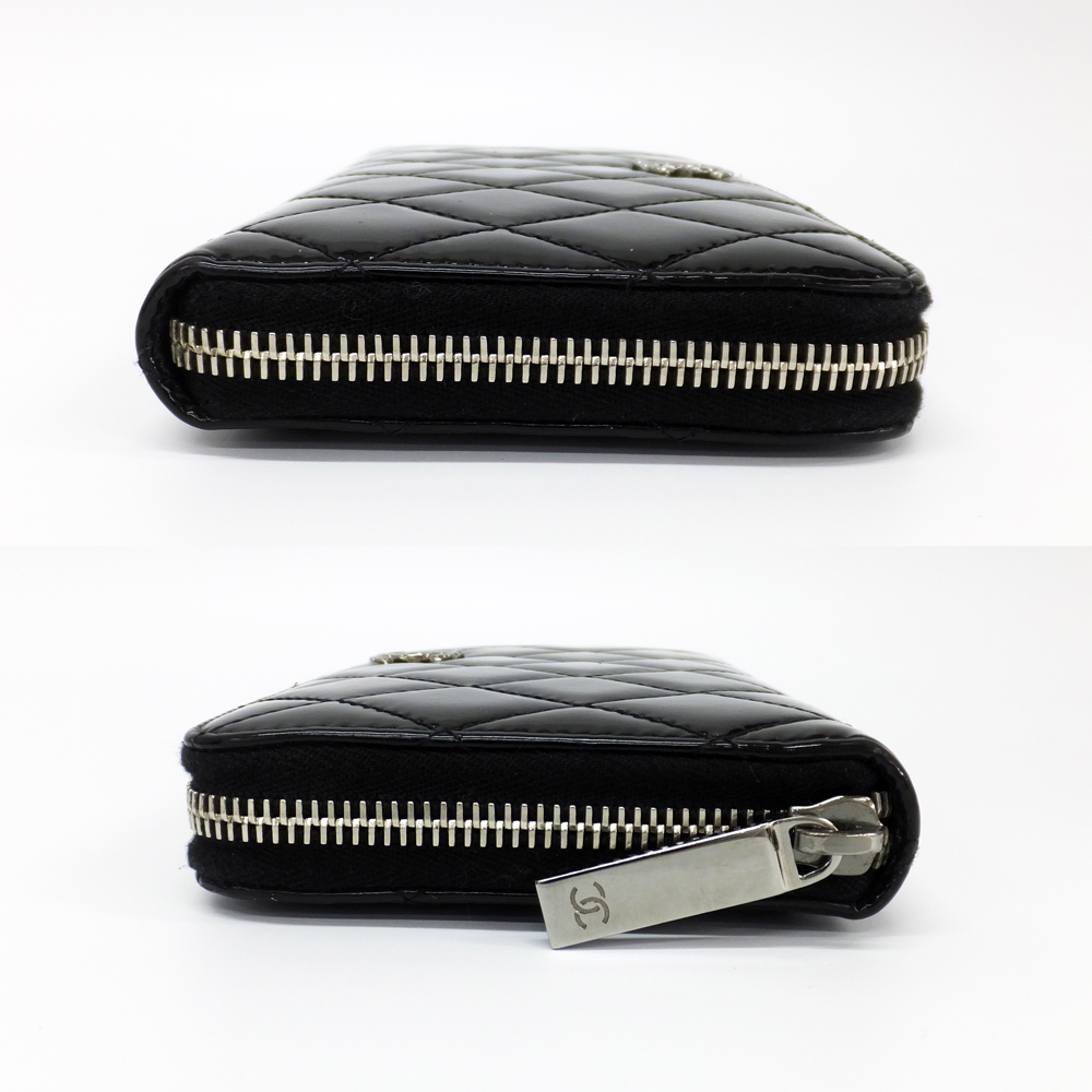 シャネル♡エナメル財布 CHANEL（シャネル） 財布 エナメル シンボルチャーム 長財布 黒 : くい