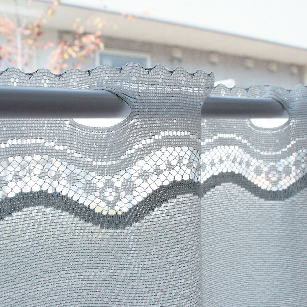 カフェカーテン 幅100〜200cmまで 丈90cm ねこ 猫 シルエット レース