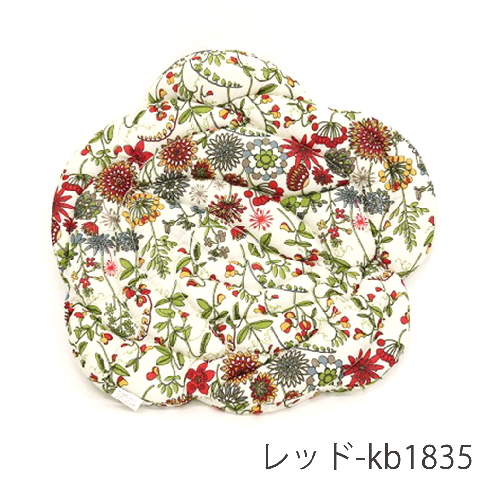 バラ型 キルト ローズ シート クッション S 約45cm×45cm 椅子