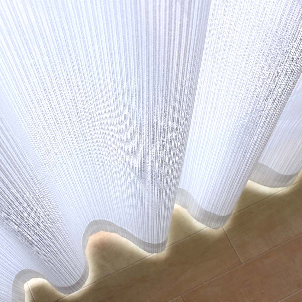 既製) 防炎 レースカーテン 2枚組 ミラー ウォッシャブル 防炎ラベル付