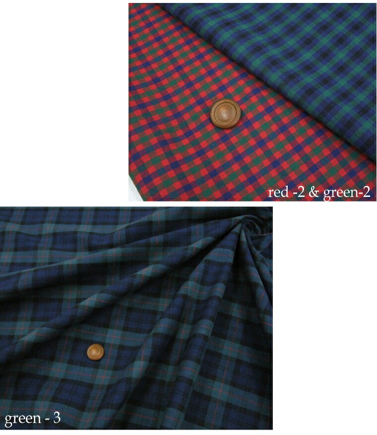 タータン 布 生地 定番 先染め 手作り 入園 入学 通園 通学 男の子 女の子 商用可 バザー に おすすめ 赤 緑 青 紫 黄色 レッド グリーン ブルー パープル