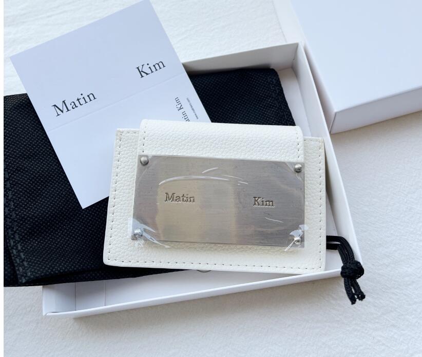 安全 Matin Kimマーティンキム 財布 小物 カードケース 名刺入れ 韓国ファッション無地 レザー 本革