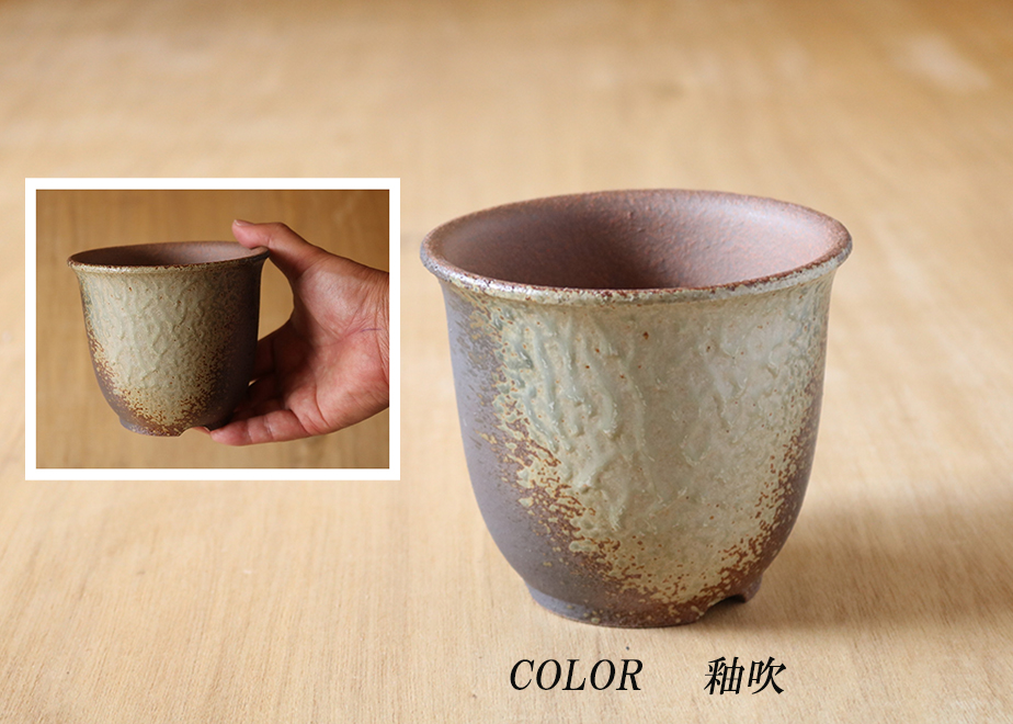 萬古焼 4号 エビネ鉢【7色から選んで下さい】山野草鉢 盆栽鉢 おしゃれ