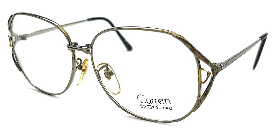 ヴィンテージ 婦人メタル Curren C-502 55mm メガネフレーム 昭和