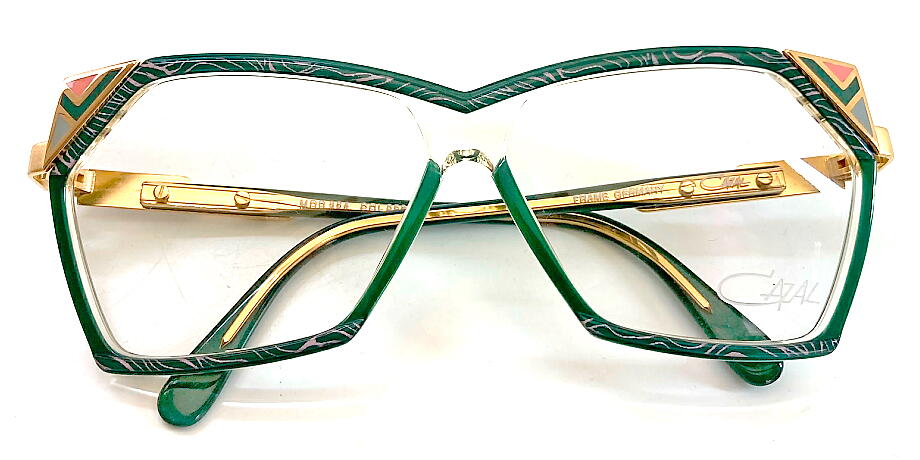 ヴィンテージ 婦人メガネ cazal324-652 56mm メガネフレーム グリーン