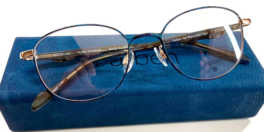 ファルベン Farben F7125-08G 49mm 度付メガネセット マルマン