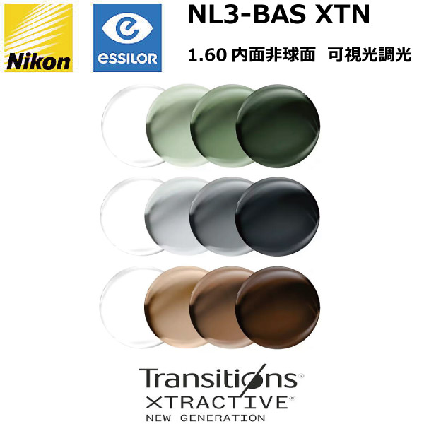 ニコン（Nikon） ニコンライト3-BAS XTN 1.60内面非球面 可視光調光