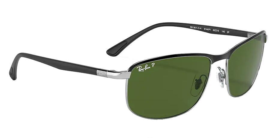 レイバン RayBan RB3671CH 9144P1 60mm ブラックオンシルバー/ポラ