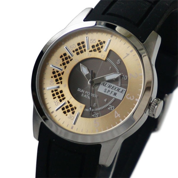 AUREOLE（オレオール）S・P・F・Wソーラー メンズ腕時計 SW-608M-02