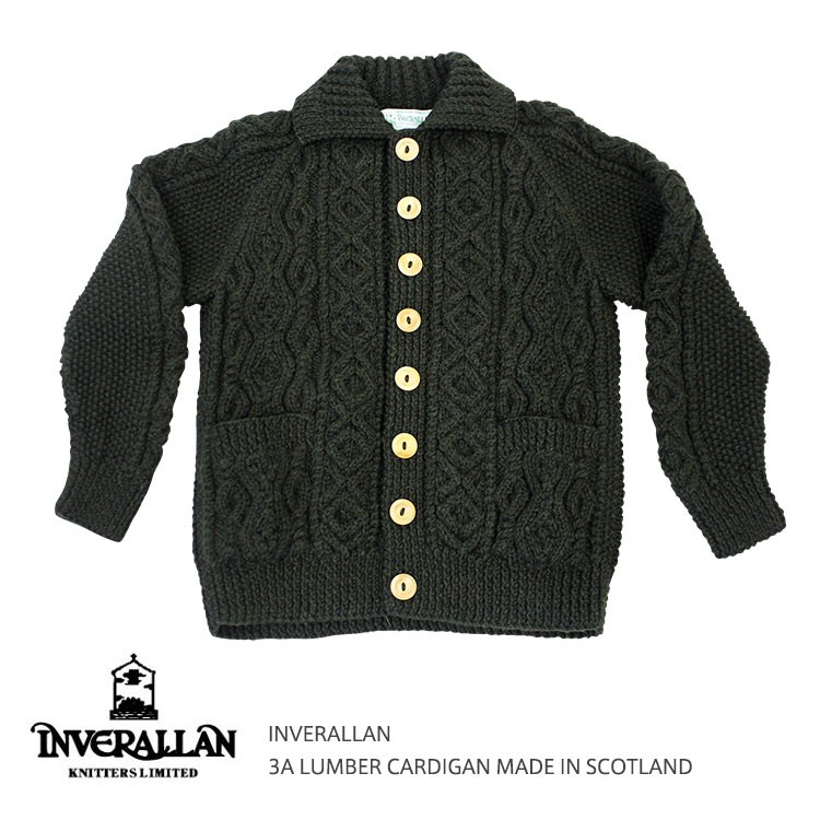 INVERALLAN 襟付きカーディガン　ハンドメイド INVERALLAN 襟付きカーディガン ハンドメイド メンズ