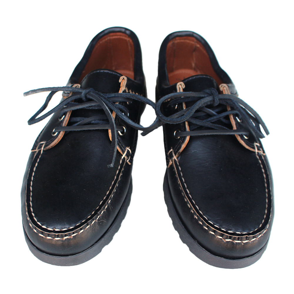 クオディ QUODDY BLUCHER MOCCASIN（ブラッチャーモカシン）BLACK / BROWN CHROMEXEL LEATHER CHARCOAL RUG SOLE クロムエクセルレザー チャコールラグソール｜ueno-yayoi｜02