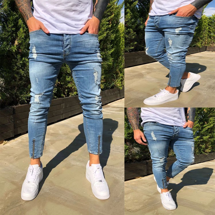 ダメージ スキニー ジーンズ メンズ スキニーパンツ パッチワーク 