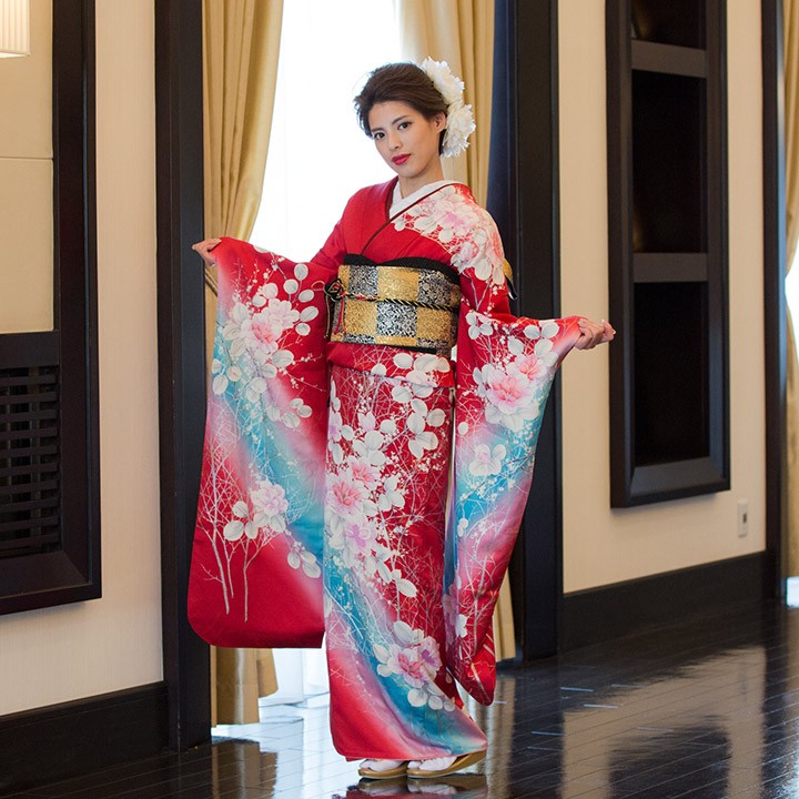 N-855◇美品 正絹 着物 推し色 無地 振袖 N-855◇美品 正絹 着物 推し色 無地 振袖 N-855◇美品