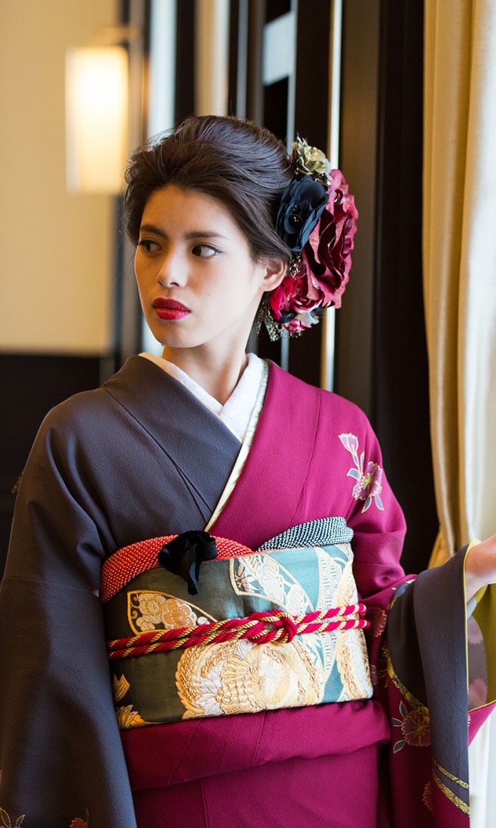 高級正絹 振袖レンタル 送料無料 FS-036 赤系 振袖 成人式 レンタル