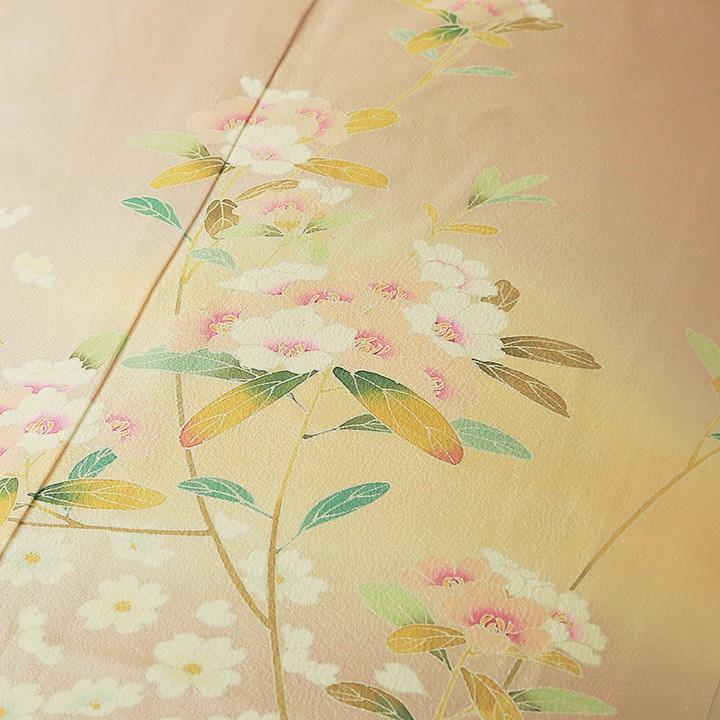 レンタル フルセット 高級正絹 訪問着 HO-MI087 桜色 夾竹桃 桜