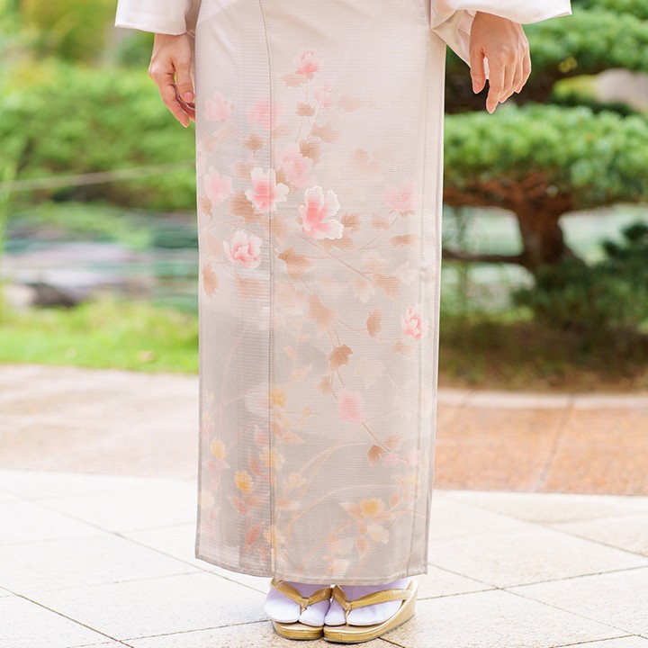 レンタル フルセット 高級 夏用 絽 訪問着 レンタル ROHO-077 薄桜色