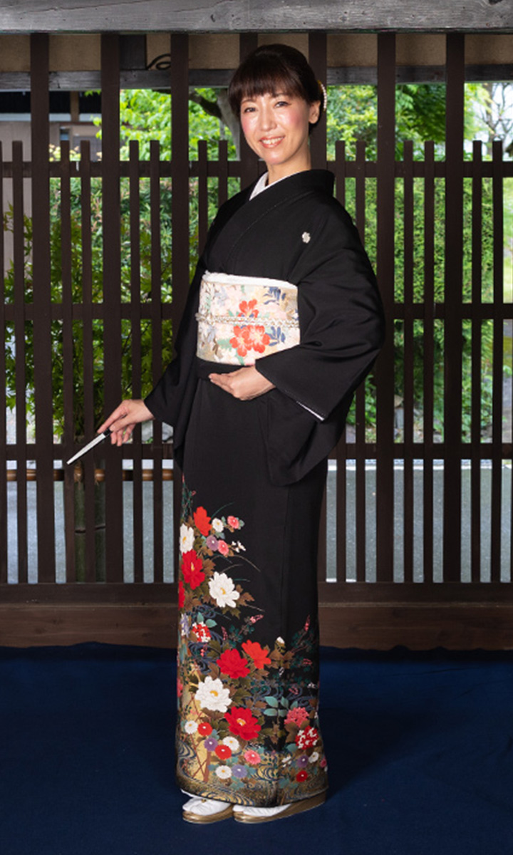 ま*ん様 花籠振袖７点フルセット レンタル留袖 フルセット 高級正絹 留袖 レンタル 牡丹・紫陽花 TS