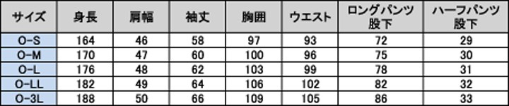 レンタルタキシードサイズ表