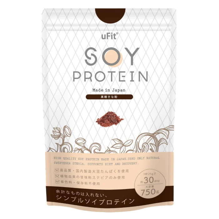 uFit Soy Protein ソイプロテイン 1.5kg 60食 無添加 人工甘味料不使用 ココア 抹茶 黒糖きな粉 カフェオレ ほうじ茶 プレーン 甘さ控えめ 溶けやすい 国内製造の画像