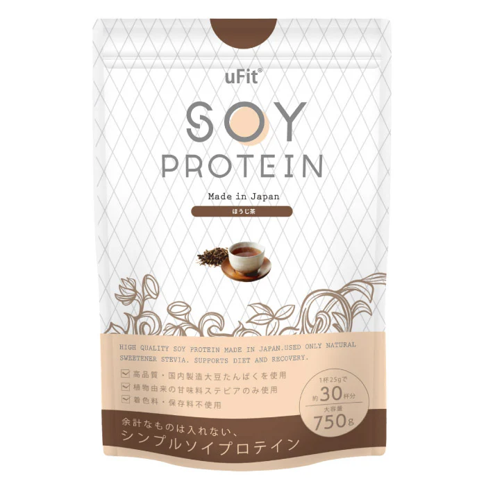 uFit Soy Protein ソイプロテイン 1.5kg 60食 無添加 人工甘味料不使用 ココア 抹茶 黒糖きな粉 カフェオレ ほうじ茶 プレーン 甘さ控えめ 溶けやすい 国内製造の画像