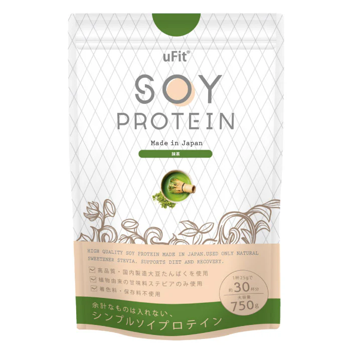 uFit Soy Protein ソイプロテイン 1.5kg 60食 無添加 人工甘味料不使用 ココア 抹茶 黒糖きな粉 カフェオレ ほうじ茶 プレーン 甘さ控えめ 溶けやすい 国内製造の画像