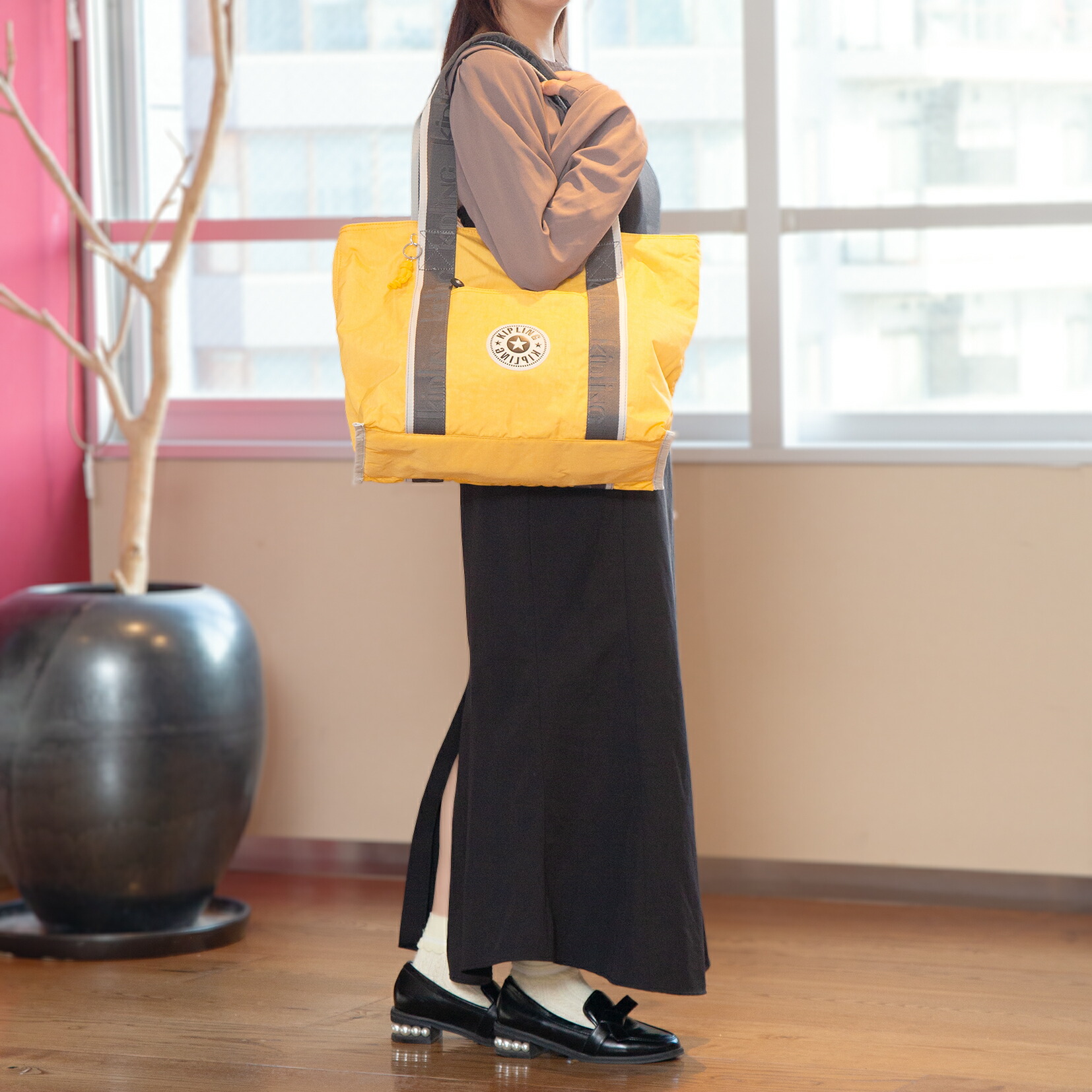 キプリング kipling バッグ トートバッグ KI6768V15 ERA M エラ エム レディース メンズ イエロー トート 人気 ブランド 使いやすい プレ kipling（キプリング） バッグ トートバッグ ERA M エラエム KI6768V15
