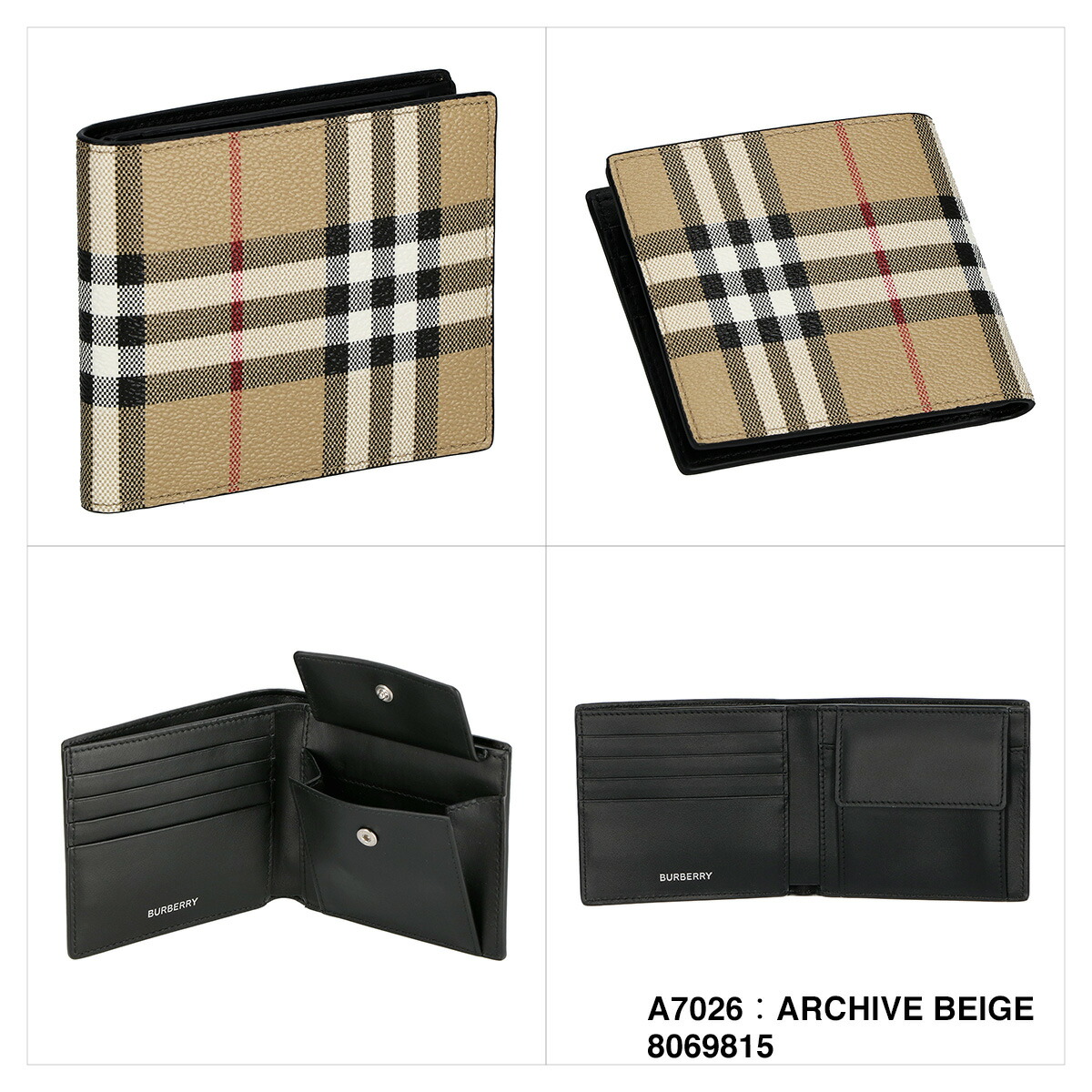 BURBERRY バーバリー 小物 二つ折り財布 8069815 8070201 メンズ : U