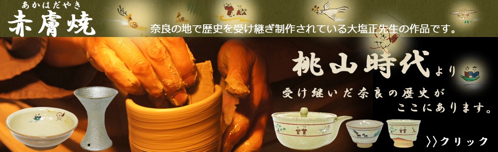 陶器 焼き物 赤膚焼き 芸術 オブジェ プレゼント ギフト インテリア 大塩 奈良 茶碗 湯呑み 皿 とっくり 酒器 器 ぐいのみ カップ