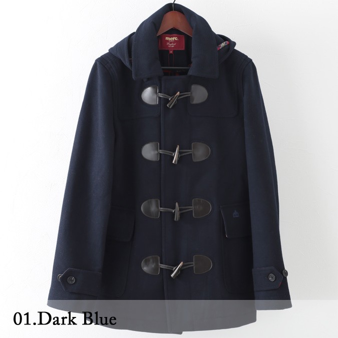 メルクロンドン メンズ ダッフルコート ウール Merc London ダークネイビー タン Coat コート モッズファッション :1119203:クローゼスト - 通販 - Yahoo